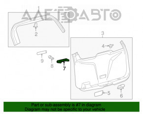 Ручка двери багажника внутренняя Ford Explorer 16-19