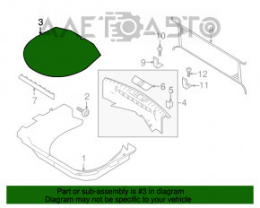 Capacul portbagajului Ford Explorer 16-19 este dezlipit.