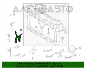 Планка замка капота Mazda3 MPS 09-13