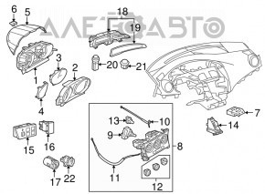 Управление климат-контролем Mazda3 MPS 09-13 царапины