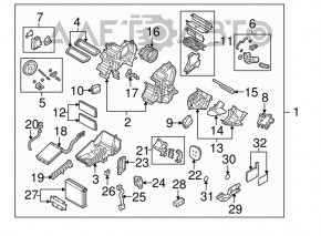 Actuator motor pentru acționarea sistemului de încălzire și aer condiționat pentru Mazda3 MPS 09-13