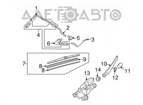 Trapezul de curățare cu motor spate Mazda3 MPS 09-13