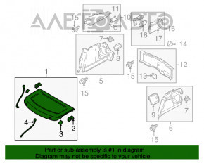 Шторка багажника Mazda3 MPS 09-13