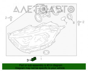 Suport faruri dreapta jos Ford Ecosport 18-22