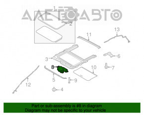 Мотор люка Ford Fiesta 11-19