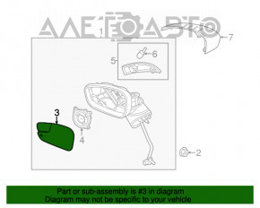 Element oglindă stânga Ford Fiesta 11-19