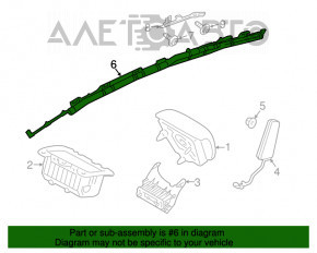 Подушка безопасности airbag боковая шторка правая Ford Fiesta 11-19