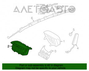 Airbagul pasagerului din bordul Ford Fiesta 11-19.