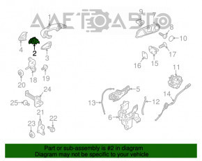 Bucșă de blocare față stânga Ford Fiesta 11-19