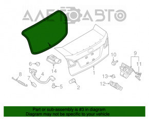 Garnitură capac portbagaj Ford Fiesta 11-19 4d