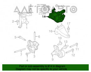 Perna cutiei de viteze stânga Ford Fiesta 11-19 1.6