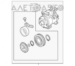 Compresorul de aer condiționat Mazda 6 13-21 SUA