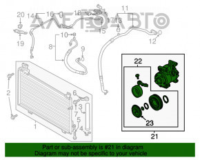 Compresorul de aer condiționat Mazda 6 13-21 SUA