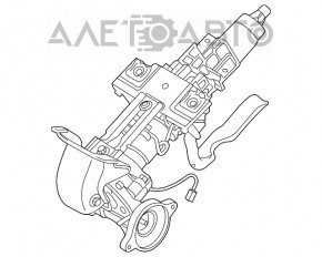 Volanul asistat electronic pentru Mazda 3 14-18 BM cu transmisie automată.