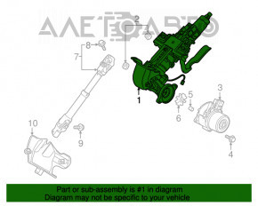 Volanul asistat electronic pentru Mazda 3 14-18 BM cu transmisie automată.