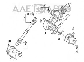 Volanul asistat electronic pentru Mazda 3 14-18 BM cu transmisie automată.