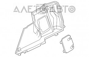 Capacul arcului drept Mazda 3 14-18 BM negru