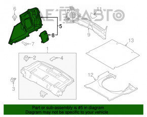 Capacul arcului drept Mazda 3 14-18 BM negru