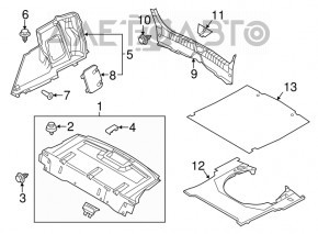 Capacul arcului drept Mazda 3 14-18 BM negru