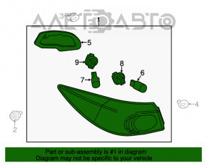 Lampa exterioară aripă stângă Mazda 3 14-18 BM cu LED-uri