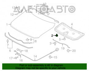 Capotele de capotă Mazda CX-9 16- tip 2.