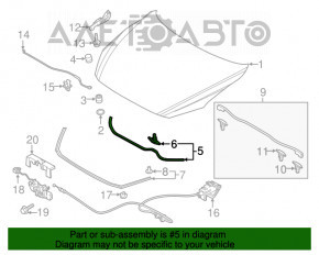 Уплотнитель капота задний Mazda 3 14-18 BM новый OEM оригинал