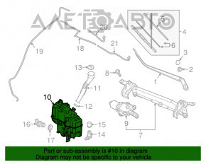 Бачок омывателя Mazda 3 14-18 BM Mexico Built, без горловины и датчика