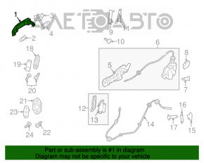 Mânerul ușii exterioare din spate stânga Ford Transit Connect MK2 13-