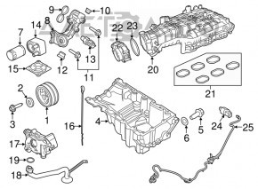 Корпус масляного фильтра Ford Mustang mk6 15- 3.7