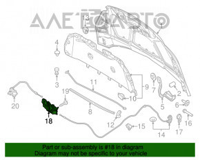 Замок капота Ford Focus mk3 11-18