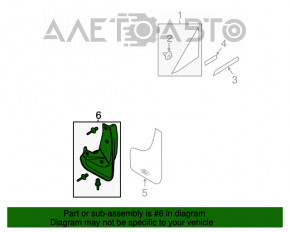 Bara de noroi din față dreapta pentru Ford Focus mk3 11-18 4 uși are prinderea ruptă.