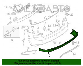 Buza bara spate Ford Focus mk3 11-18 4d fără tub, cu dop de protecție, nou, neoriginal.