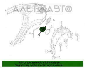 Корпус лючка бензобака Ford Focus mk3 11-18 5d сломаны крепления