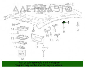 Clema plafonului spate stânga Ford Focus mk3 11-18 gri