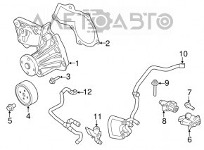 Corpul termostatului Ford Escape MK3 13-16 1.6T nou OEM original