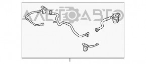 Senzorul de presiune a combustibilului Ford Fusion mk5 13-16 1.6T 2.0T pe șina de combustibil.