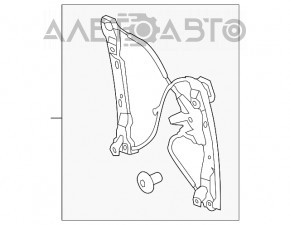 Geam electric cu motor, dreapta față, Ford Focus mk3 11-18, 6 pini