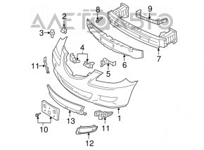 Amplificatorul de bara fata pentru Hyundai Santa FE Sport 17-18 rest SUA, sub radar nou, neoriginal.