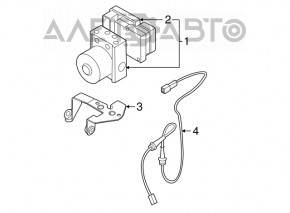 Кронштейн блока ABS Mazda3 03-08