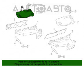 Protecția colectorului drept Ford Mustang mk6 15- 3.7