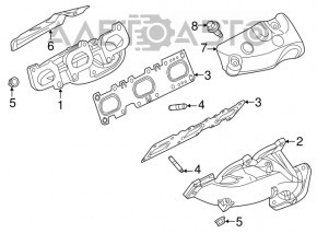 Protecția colectorului stâng Ford Mustang mk6 15- 3.7