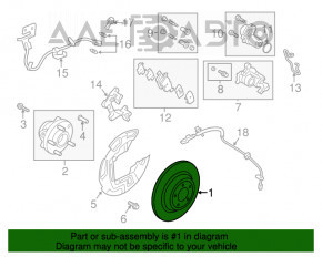 Placă de frână spate stânga Ford Fusion mk5 13-20