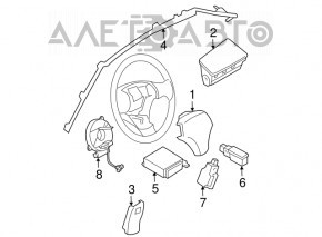 Modulul computerizat al airbag-urilor SRS pentru pernele de aer Mazda3 2.3 03-08 pentru reprogramare.