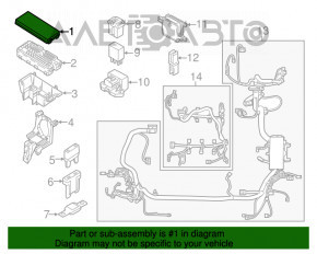 Capacul cutiei de siguranțe sub capotă pentru Ford Explorer 11-15