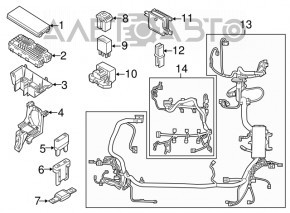 Capacul cutiei de siguranțe sub capotă pentru Ford Explorer 11-15