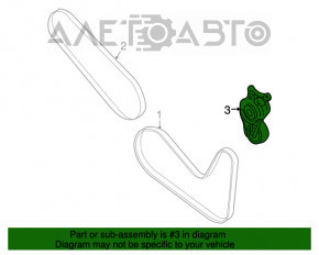 Suportul rolei tensorului curelei Lincoln MKX 16- 3.7 nou OEM original