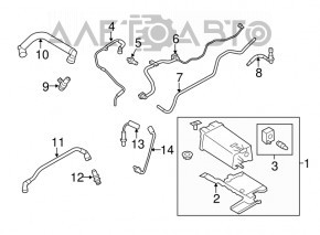 Senzorul de presiune a combustibilului Ford Fusion mk5 13-20 1.5T, 2.0T, 2.7 pe conducta de combustibil