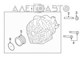 Генератор Ford Focus mk3 15-18 рест 2.0