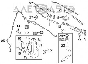 Motorul spălătorului de parbriz Ford Focus mk3 11-18 4d