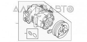 Compresorul de aer condiționat pentru Ford Focus mk3 11-14 2.0 pre-restilizare tip 1